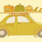 Wandering bug adventure mobile retro surf art by surfy birdy Coffee Mug Gallery Image 2