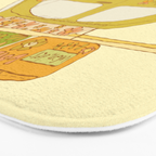 Wandering bug adventure mobile retro surf art by surfy birdy Bath Mat Gallery Image 3