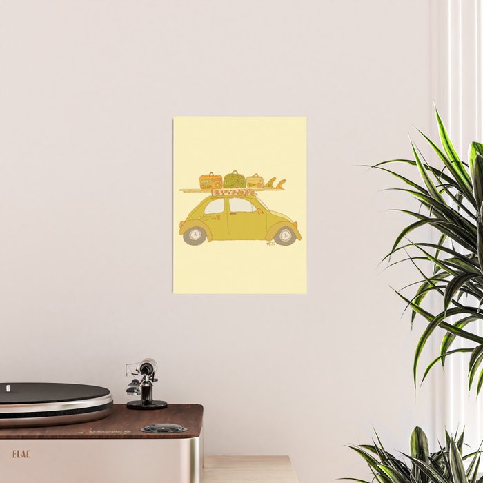 Wandering bug adventure mobile retro surf art by surfy birdy Poster Gallery Image 2
