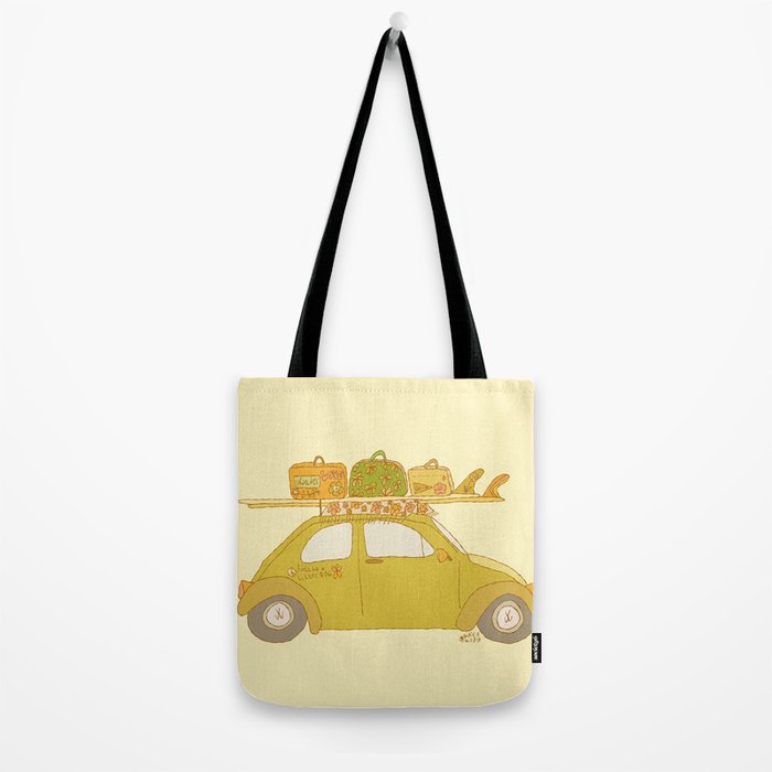Wandering bug adventure mobile retro surf art by surfy birdy Tote Bag Gallery Image 2