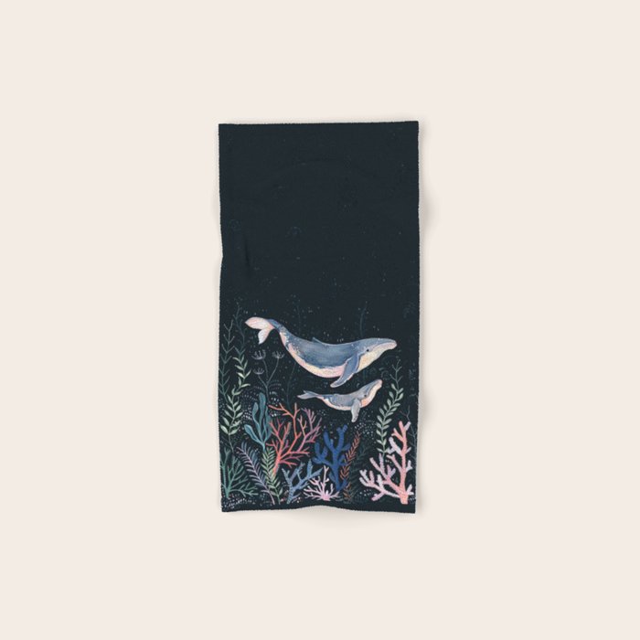 Whales and Coral Bath Towel Gallery Image 1