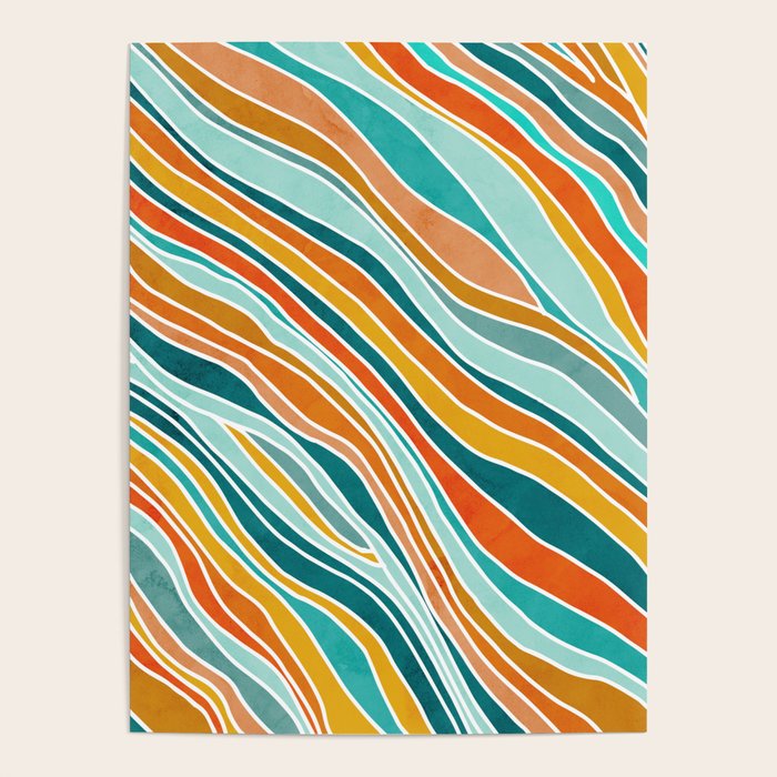 Colorful Summer Stripes Poster Gallery Image 4