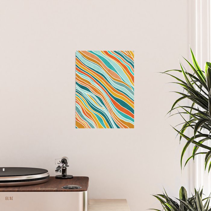 Colorful Summer Stripes Poster Gallery Image 2