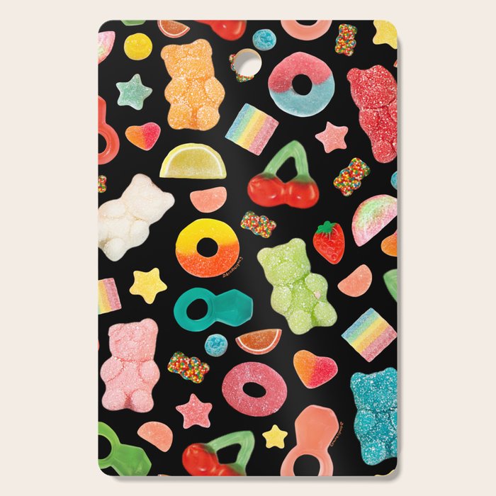 Candy Print in Black Cutting Board Gallery Image 1