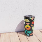 Candy Print in Black Travel Mug Gallery Image 4