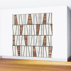 Mid-Century Modern Pattern No.4 - Concrete and Wood Wall Mural Gallery Image 2