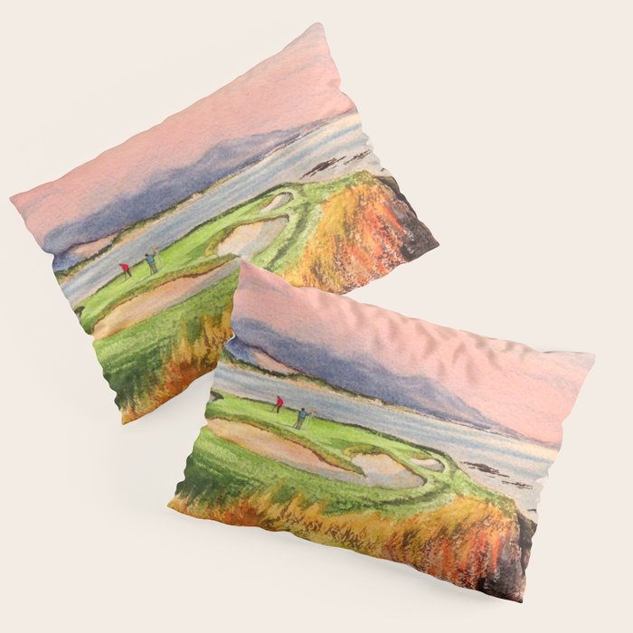 Pebble Beach Golf Course Hole 7 Pillow Sham Gallery Image 3