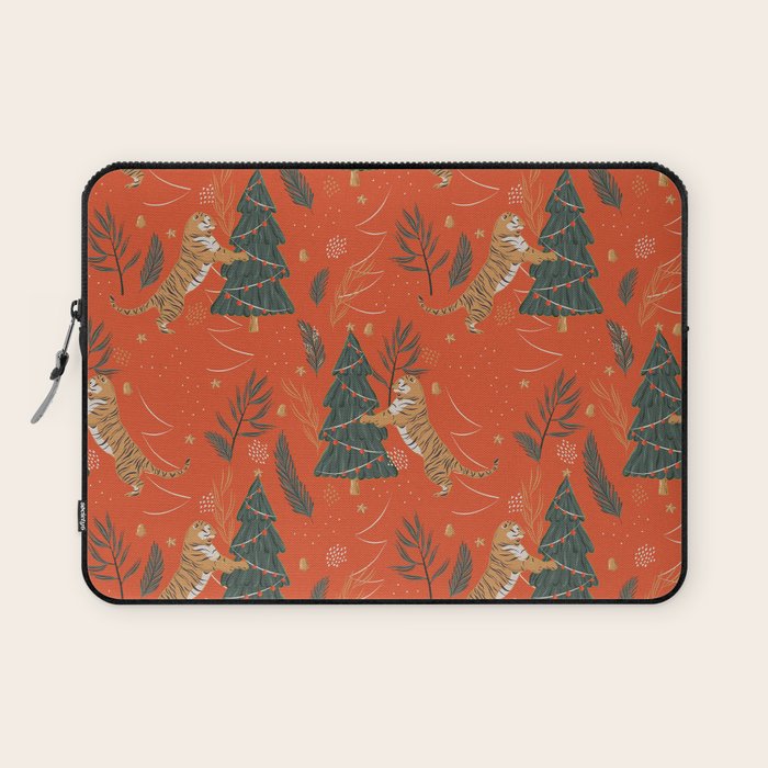 Tigers Christmas Laptop Sleeve Gallery Image 1