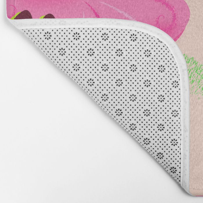 Palm Springs Pink Poodle Martini Girl Bath Mat Gallery Image 2