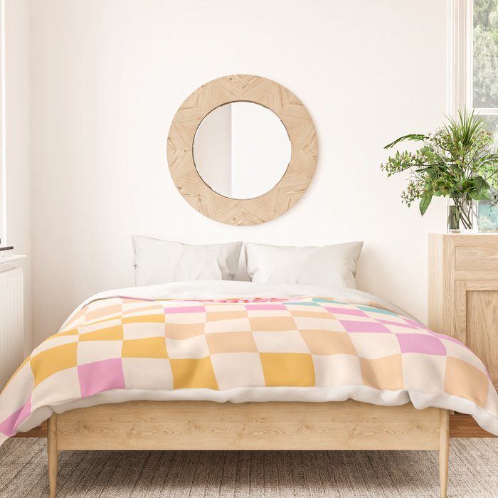 If you like it... Retro and  Fun words on checks  Duvet Cover Gallery Image 3