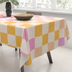 If you like it... Retro and  Fun words on checks  Tablecloth Gallery Image 3