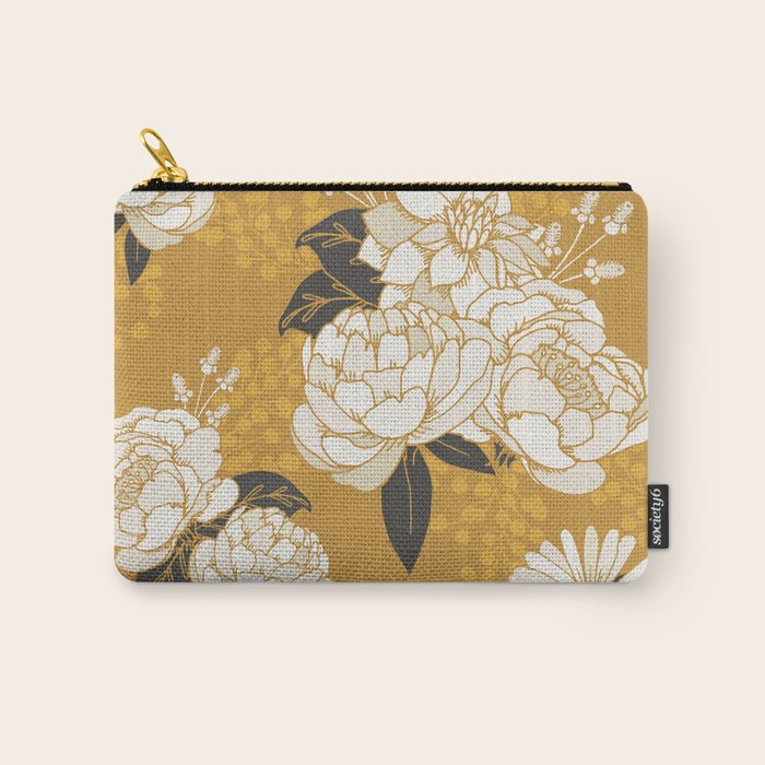 Glam Florals - Gold Carry All Pouch Gallery Image 1