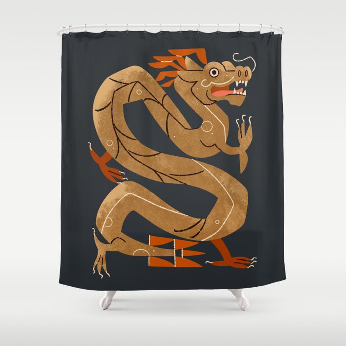 Lucky Dragon Shower Curtain Gallery Image 1