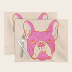 Hot Pink Bulldog Placemat Gallery Image 1