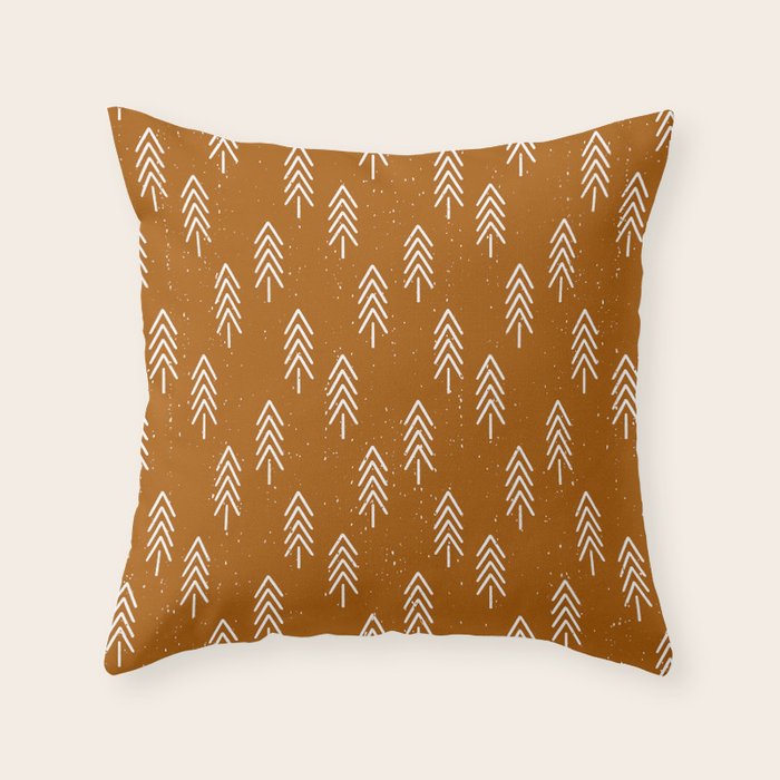 Pine Trees . Clay Throw Pillow Gallery Image 6