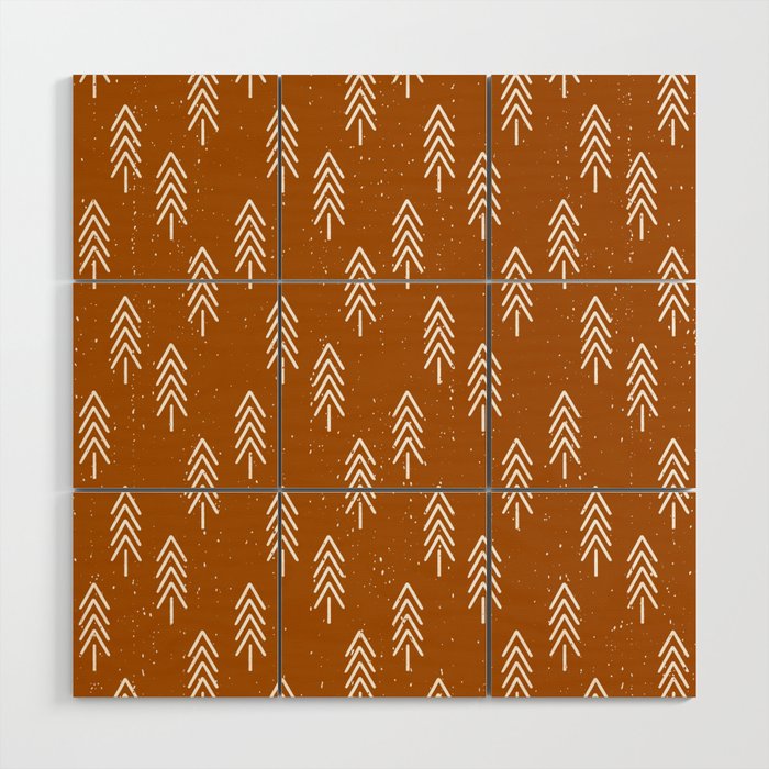 Pine Trees . Clay Wood Wall Art Gallery Image 1