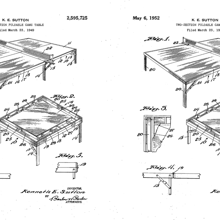Table Tennis Patent - Tennis Art - Antique Coffee Mug Gallery Image 2
