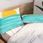 Ocean View Colorful Landscape Pillow Sham Gallery Image 2