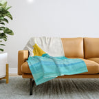 Ocean View Colorful Landscape Throw Blanket Gallery Image 1