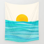 Ocean View Colorful Landscape Wall Tapestry Gallery Image 4