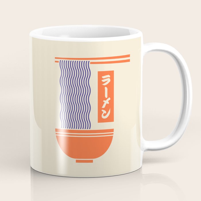 Ramen Minimal - Cream Coffee Mug Gallery Image 1