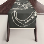 Retro Sneakers Drawing 4 Table Runner Gallery Image 1