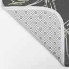 Retro Sneakers Drawing 4 Bath Mat Gallery Image 2