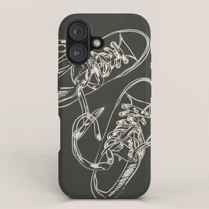 Retro Sneakers Drawing 4 iPhone Case Gallery Image 1