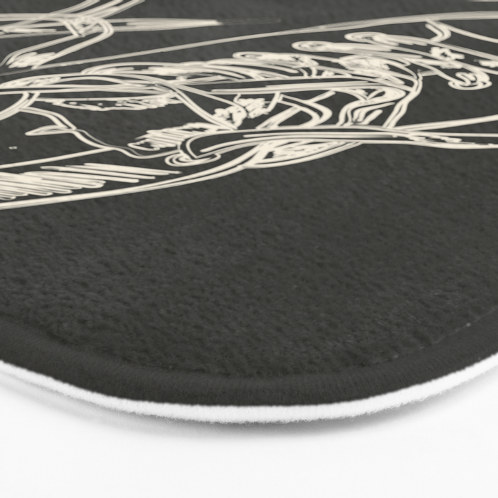 Retro Sneakers Drawing 4 Bath Mat Gallery Image 3