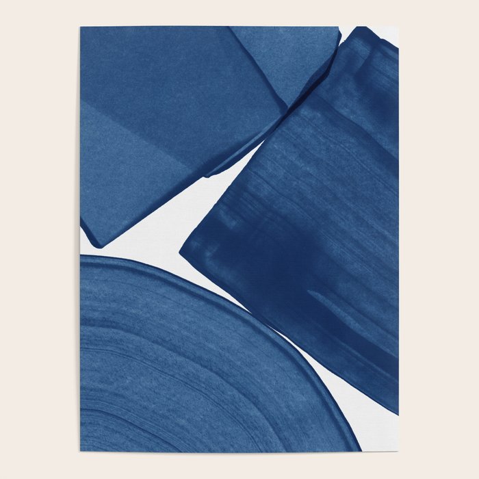 Modern Painting Blue II, Blue Abstract Poster Gallery Image 4