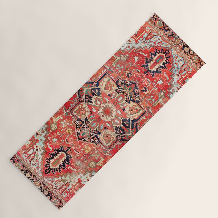 Heriz Azerbaijan Northwest Persian Rug Print Yoga Mat Gallery Image 1