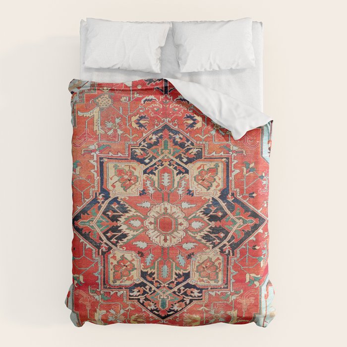 Heriz Azerbaijan Northwest Persian Rug Print Duvet Cover Gallery Image 6