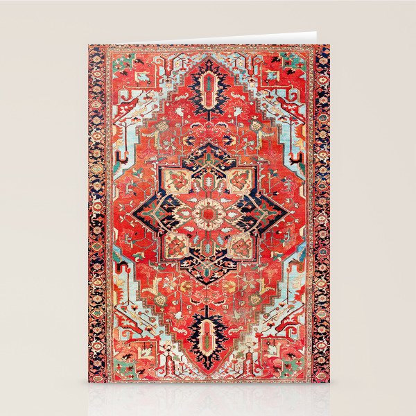 Heriz Azerbaijan Northwest Persian Rug Print Stationery Card Gallery Image 2