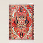 Heriz Azerbaijan Northwest Persian Rug Print Stationery Card Gallery Image 2