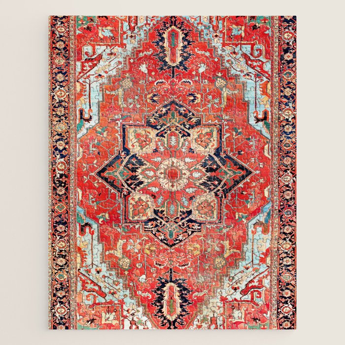 Heriz Azerbaijan Northwest Persian Rug Print Jigsaw Puzzle Gallery Image 1