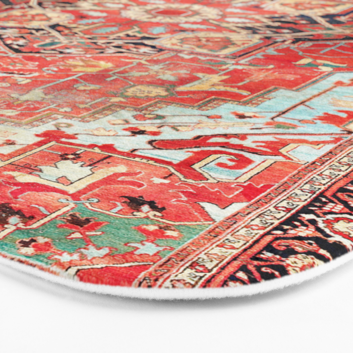 Heriz Azerbaijan Northwest Persian Rug Print Bath Mat Gallery Image 3
