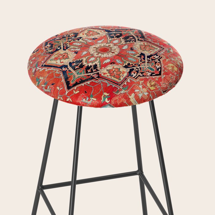 Heriz Azerbaijan Northwest Persian Rug Print Stool Gallery Image 2