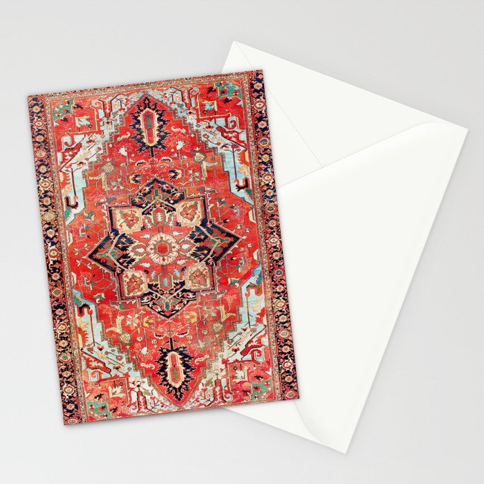 Heriz Azerbaijan Northwest Persian Rug Print Stationery Card Gallery Image 2