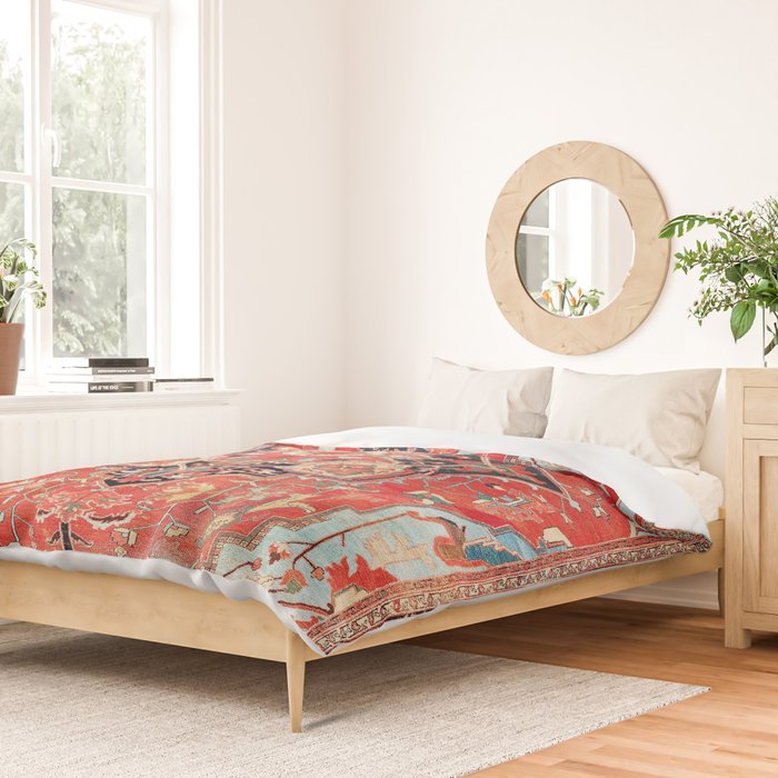 Heriz Azerbaijan Northwest Persian Rug Print Duvet Cover Gallery Image 2