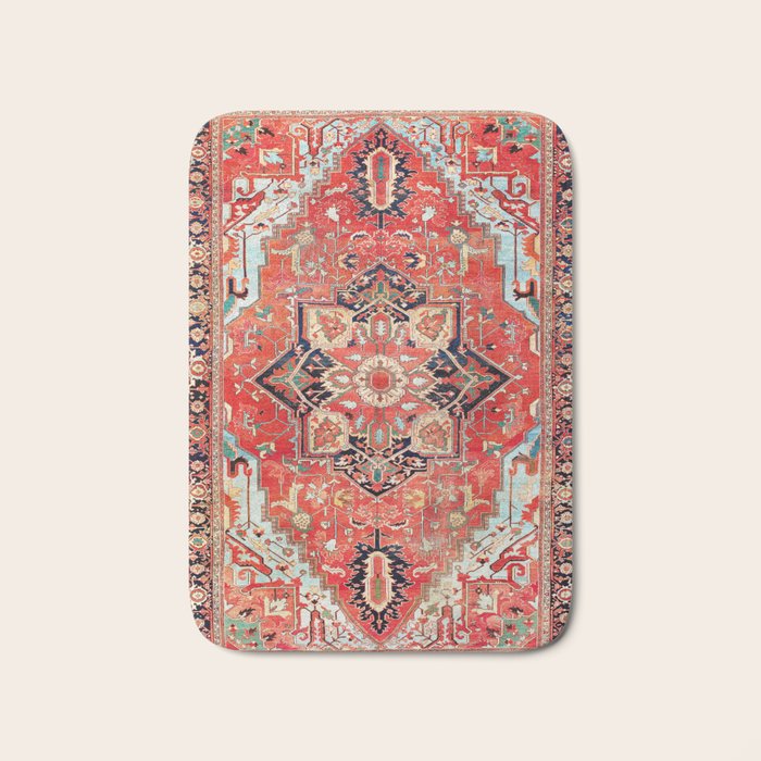 Heriz Azerbaijan Northwest Persian Rug Print Bath Mat Gallery Image 1