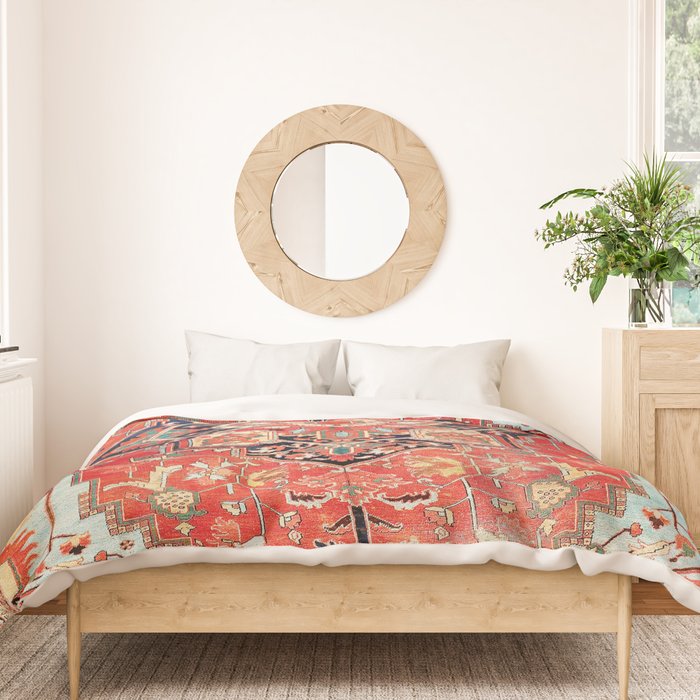 Heriz Azerbaijan Northwest Persian Rug Print Duvet Cover Gallery Image 3