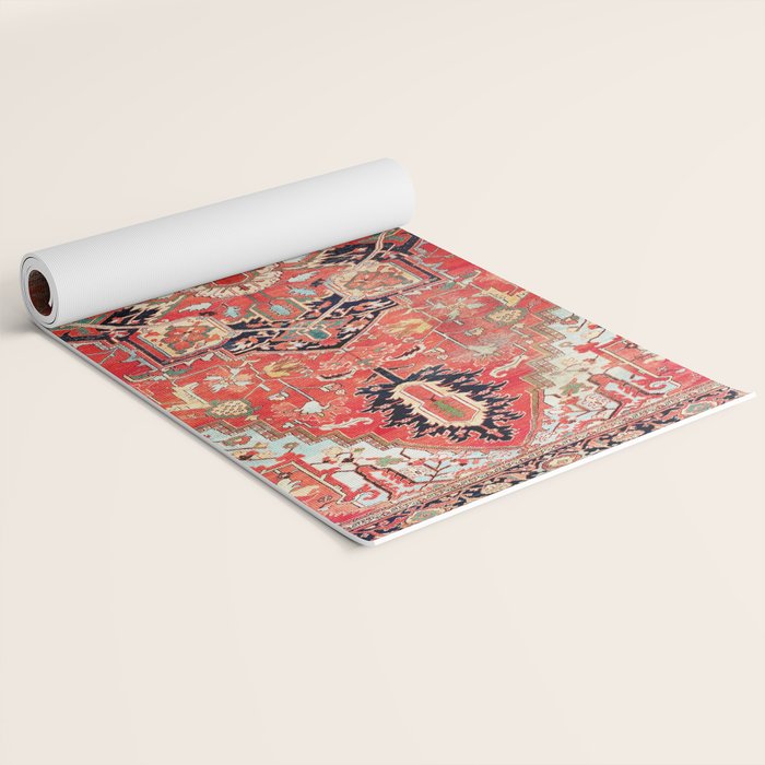 Heriz Azerbaijan Northwest Persian Rug Print Yoga Mat Gallery Image 2