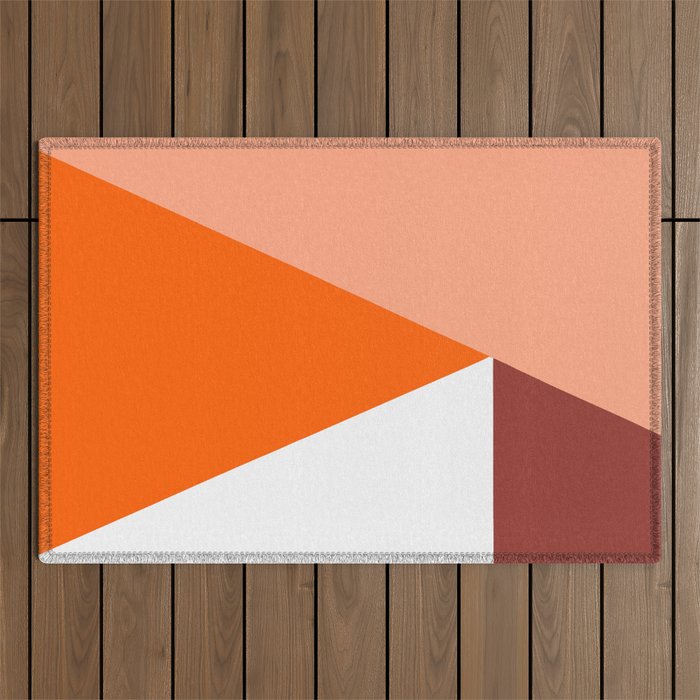 Geometrical retro  Outdoor Rug Gallery Image 1