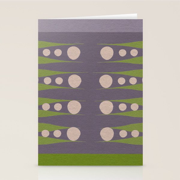 Holding the pose in abstract shapes in purple hues  Stationery Card Gallery Image 2