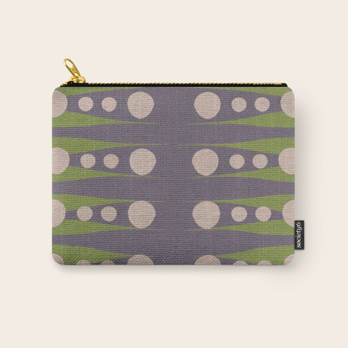 Holding the pose in abstract shapes in purple hues  Carry All Pouch Gallery Image 1