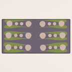 Holding the pose in abstract shapes in purple hues  Desk Mat Gallery Image 3
