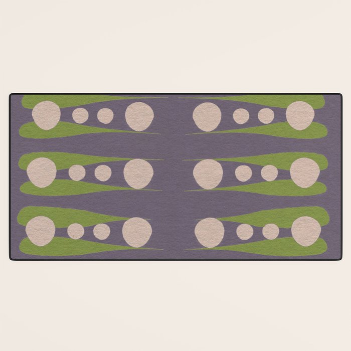 Holding the pose in abstract shapes in purple hues  Desk Mat Gallery Image 3