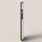 Holding the pose in abstract shapes in purple hues  iPhone Case Gallery Image 2