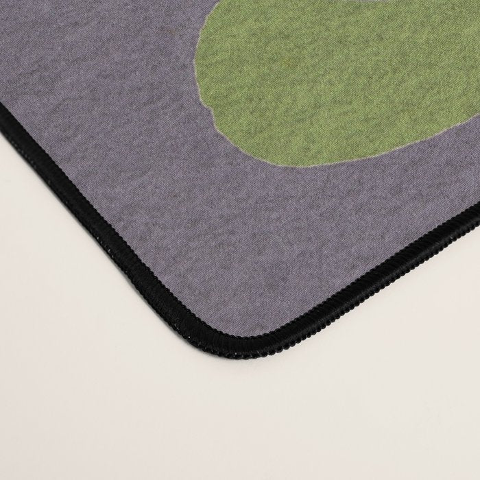 Holding the pose in abstract shapes in purple hues  Desk Mat Gallery Image 4
