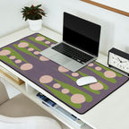 Holding the pose in abstract shapes in purple hues  Desk Mat Gallery Image 2